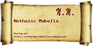 Notheisz Mabella névjegykártya